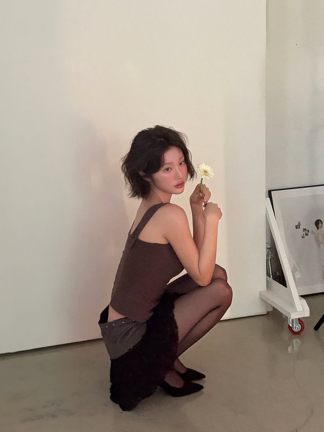 Photo shared by 하여니 on February 14, 2026 tagging @badblue_badblue. May be an image of miniskirt and text.