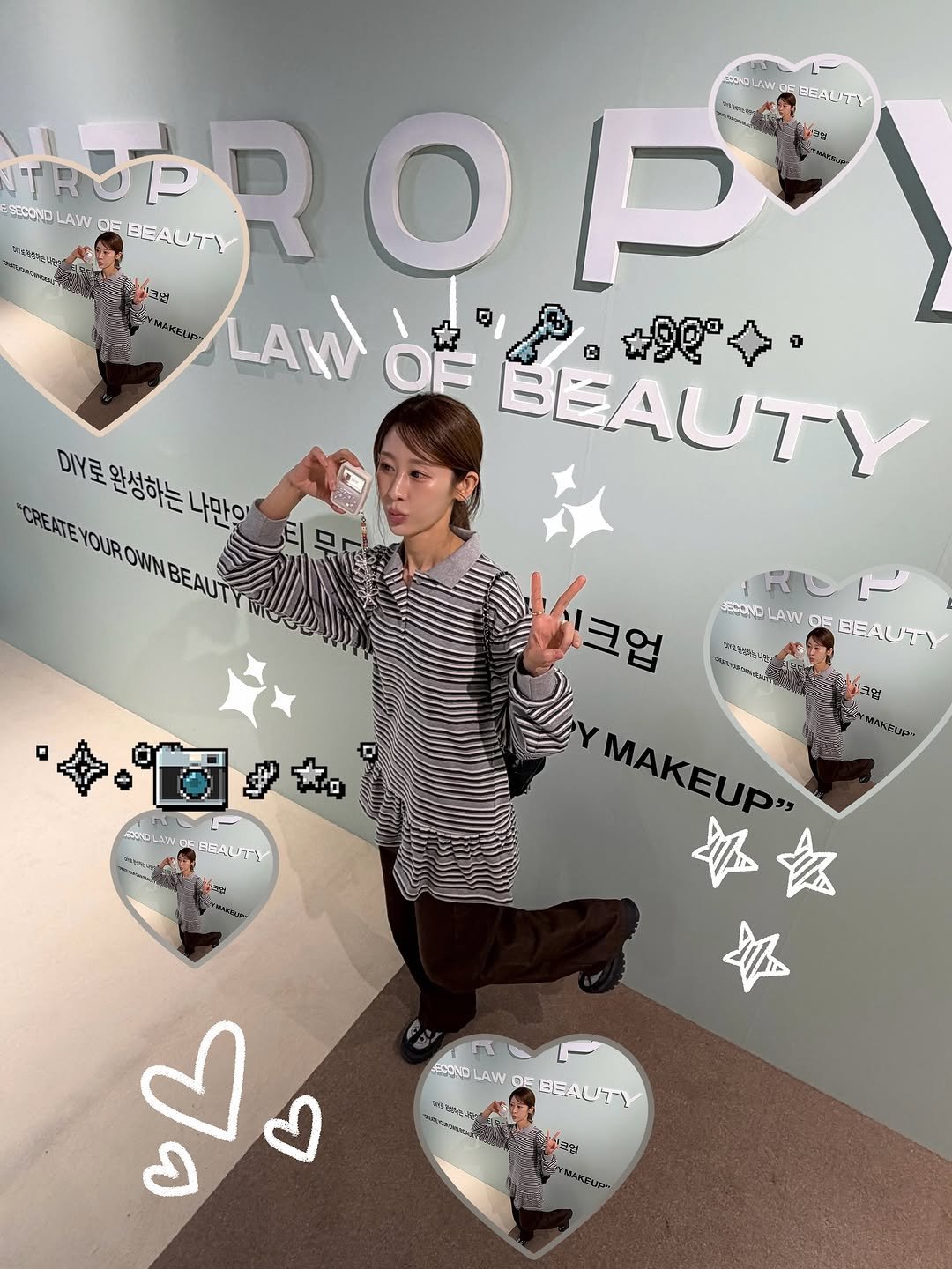 Photo shared by 더클래스모나크 예진실장💄 on October 05, 2025 tagging @entropymakeup. May be an image of 7 people, makeup, heart and text.