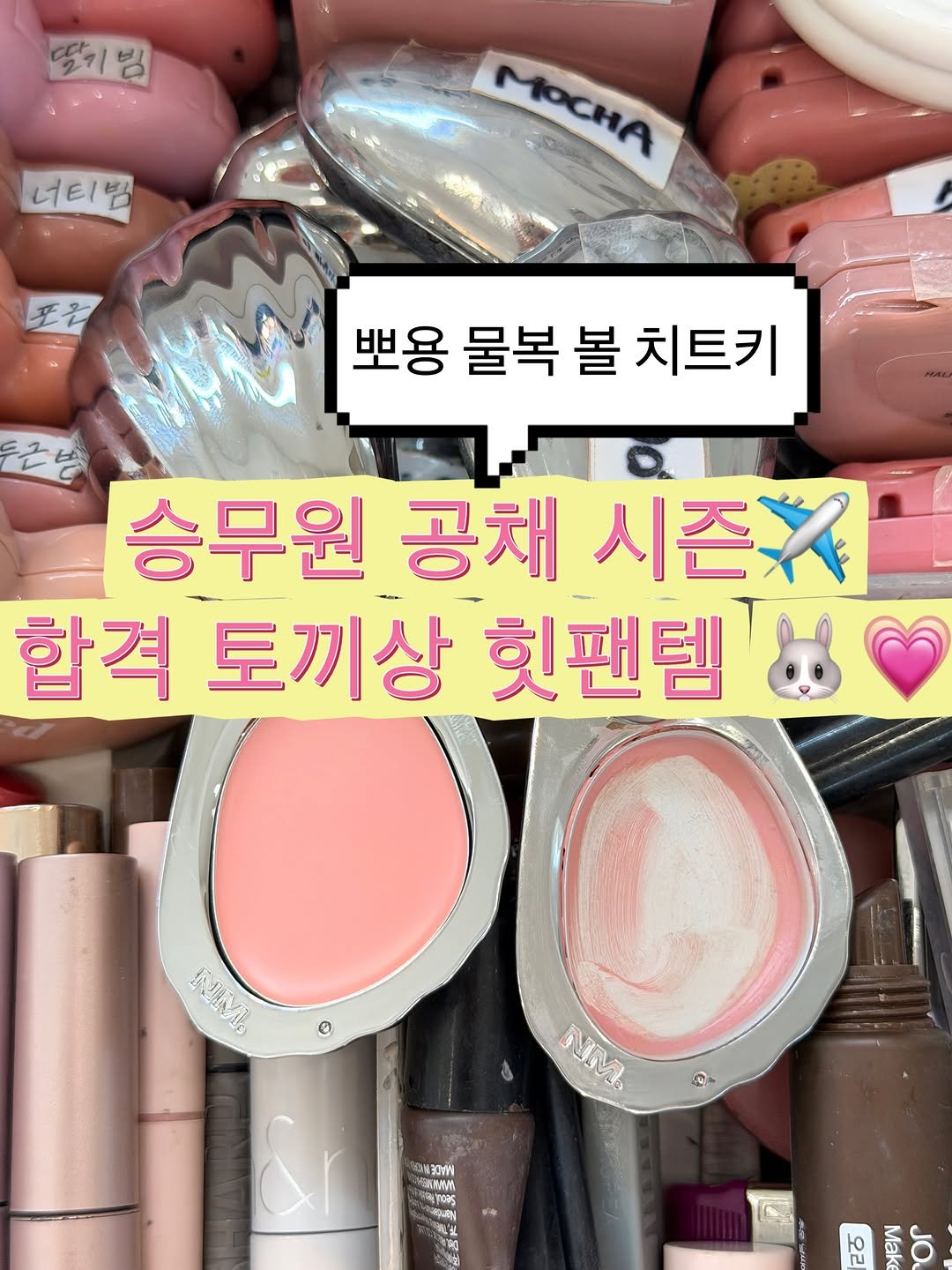 yyye__vely 게시물 이미지: 광고 ❌🙅🏻‍♀️ 승무원 공채 시즌, 제일 많이 쓴 블러셔는?✈️🐰💗

바로 네이밍...