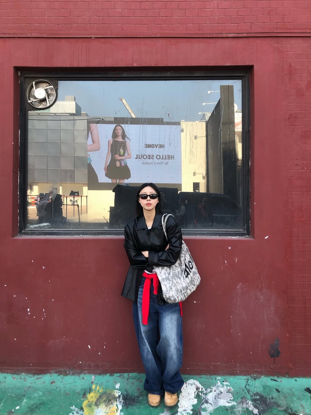 Photo by 지에키 on March 21, 2026. May be an image of standing, brick wall and text.