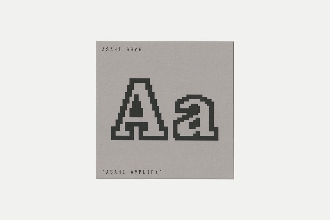 Photo shared by Zin Nagao on February 01, 2026 tagging @asahishoes. May be an illustration of poster, crossword puzzle, magazine and text that says 'ASAHI ASAHISS26 SS26 Aa ASAHI ASAHIAMPLIFY AMPLIFY"'.