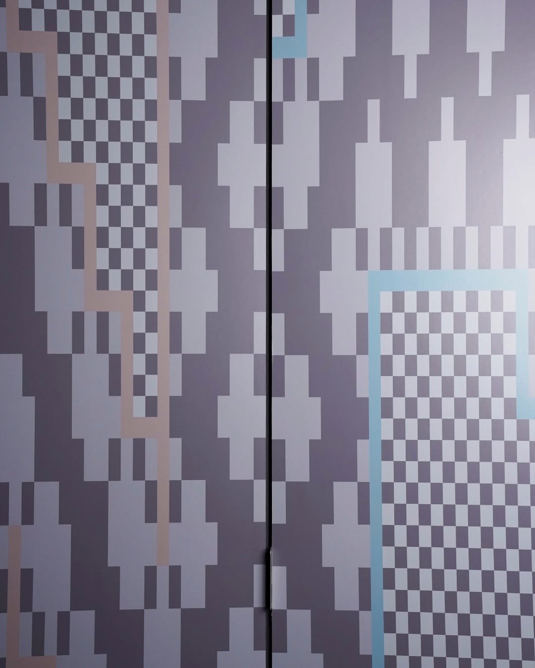 Photo shared by Zin Nagao on February 07, 2026 tagging @akashidaison, @diceanddice, @newbalancelifestyle, and @newbalance_t_house. May be an image of curtains, checker board and text.