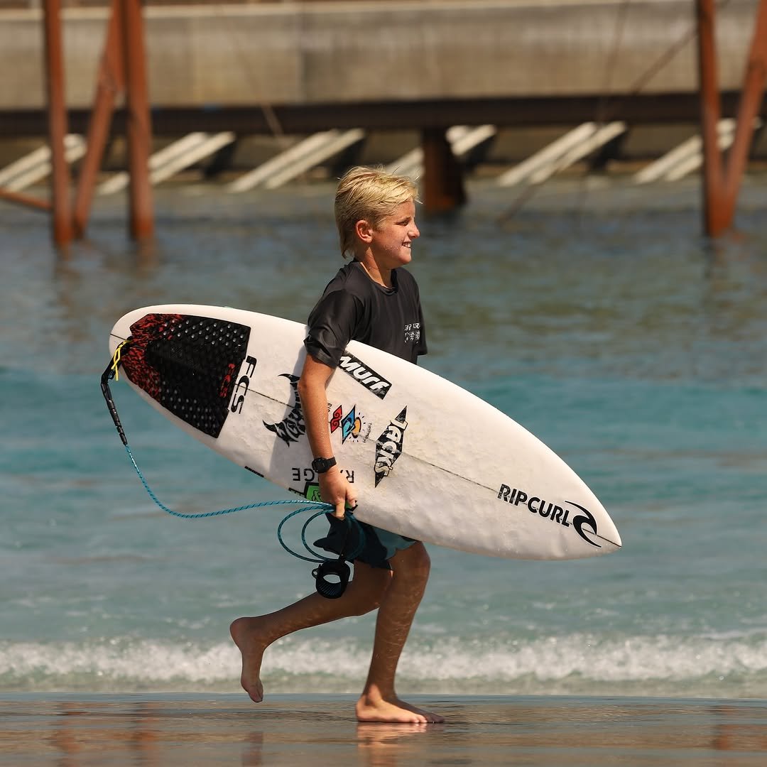 Photo shared by Zion Fish Walla on September 20, 2025 tagging @ripcurl, @jackssurfboards, @kekoabacalso, @fcs_surf, @matt_biolos, @lostsurfboards, @riffe_international, @murfelectricbike, and @rangeessentials.