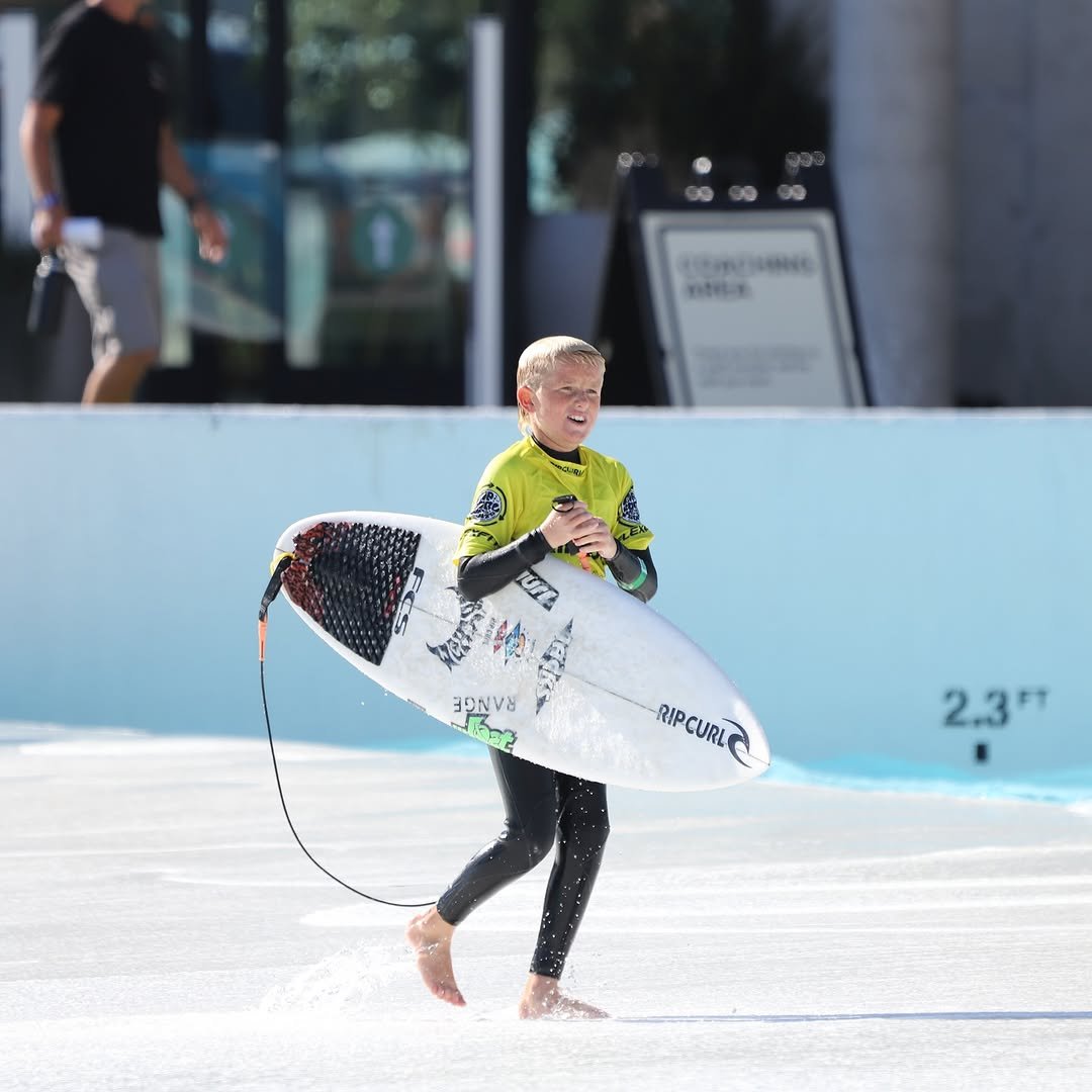 Photo shared by Zion Fish Walla on October 21, 2025 tagging @ripcurl, @jackssurfboards, @kekoabacalso, @fcs_surf, @matt_biolos, @lostsurfboards, @riffe_international, @murfelectricbike, @fu.wax, @rangeessentials, and @atlanticparksurf. May be an image of surfboard, wetsuit and water.