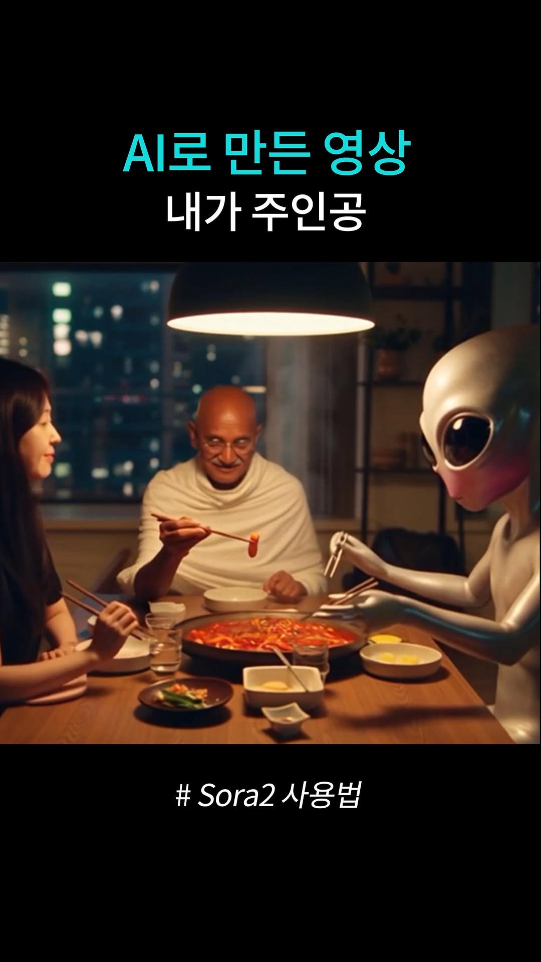 zipchak.ai 게시물 이미지: .
이런 재밌는 AI 영상,
진짜 쉽게 만드는 법 알려드릴게요🎥
Sora2 한...