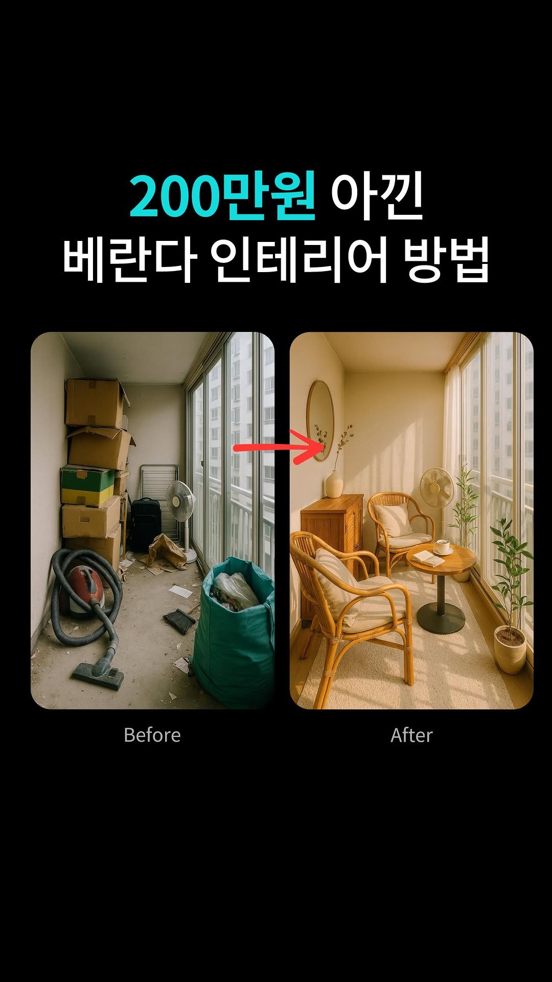 zipchak.ai 게시물 이미지: 짐만 쌓여 있던 우리집 베란다📦
200만원 들여야 바뀔 줄 알았는데요...