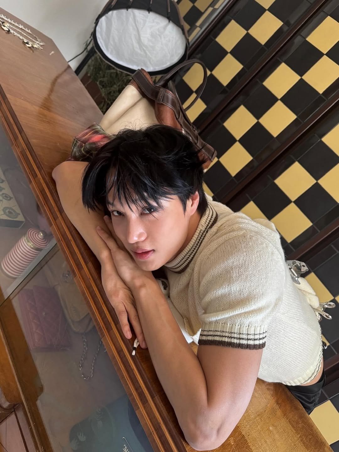 Photo shared by KAI on August 27, 2025 tagging @prada, and @gq_korea.