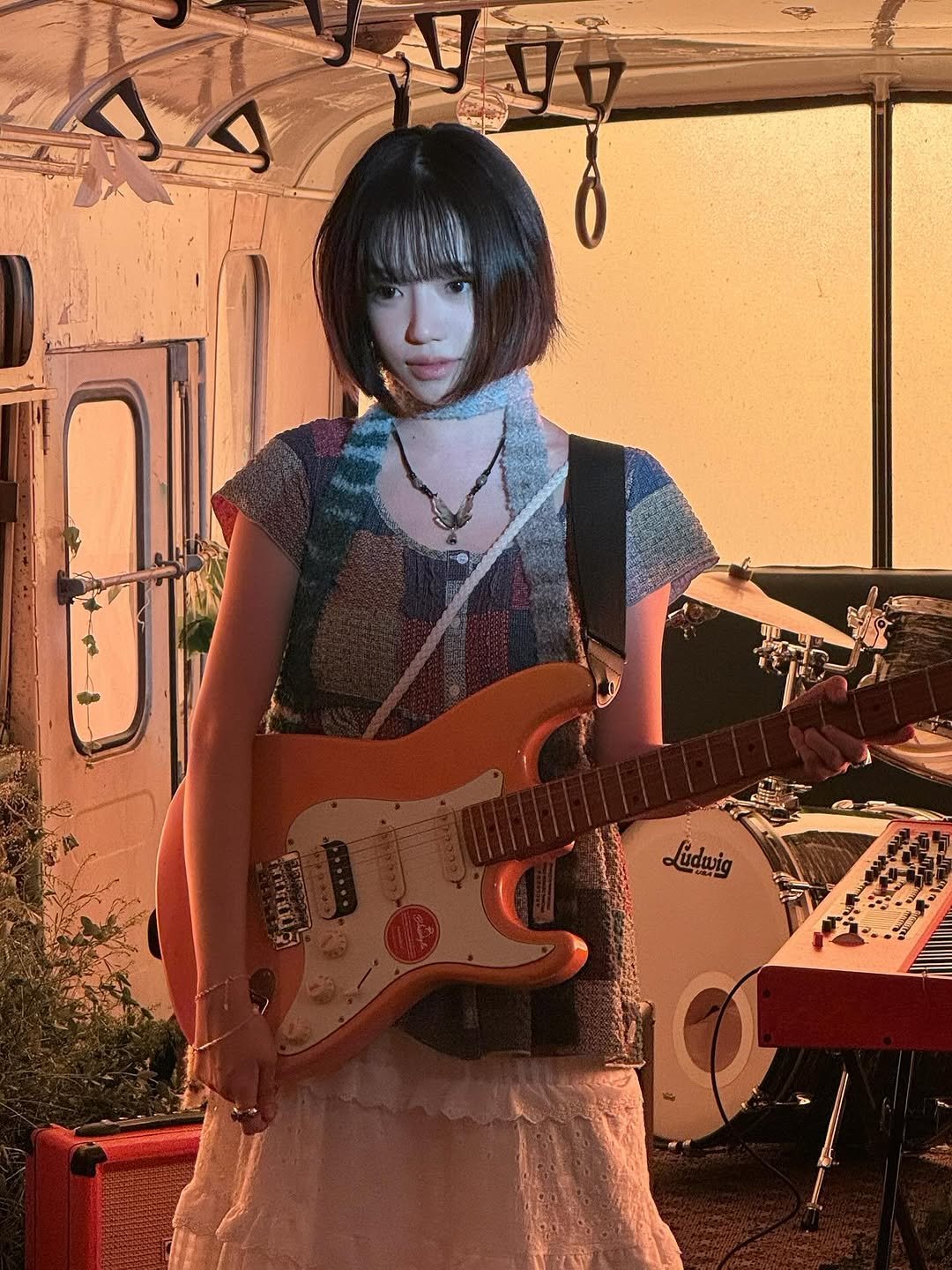 Photo by 조유리 JO YURI on August 20, 2025. May be an image of guitar.